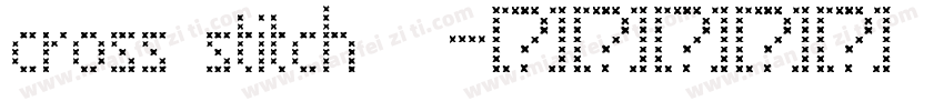 cross stitch 1字体转换